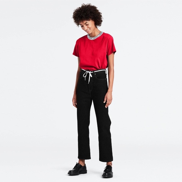 Levi's Denim - Levi’s Ribcage Straight Ankle Denim Black Size 28